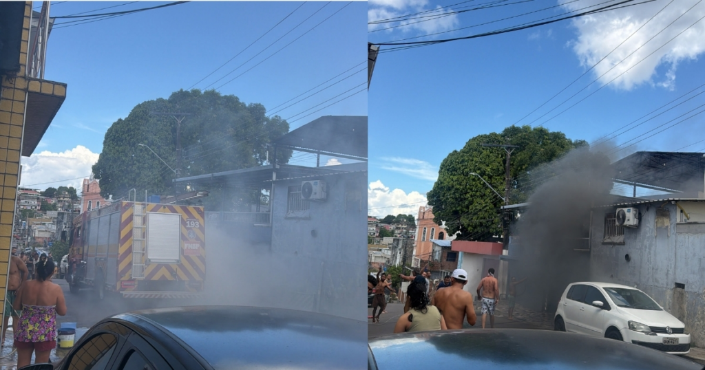 Casa é atingida por incêndio após suspeita de curto-circuito na zona Oeste de Manaus