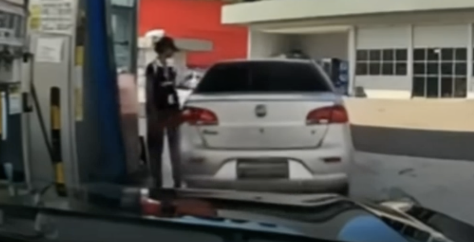 Motorista é flagrado fugindo sem pagar combustível após abastecer carro em posto de Manaus