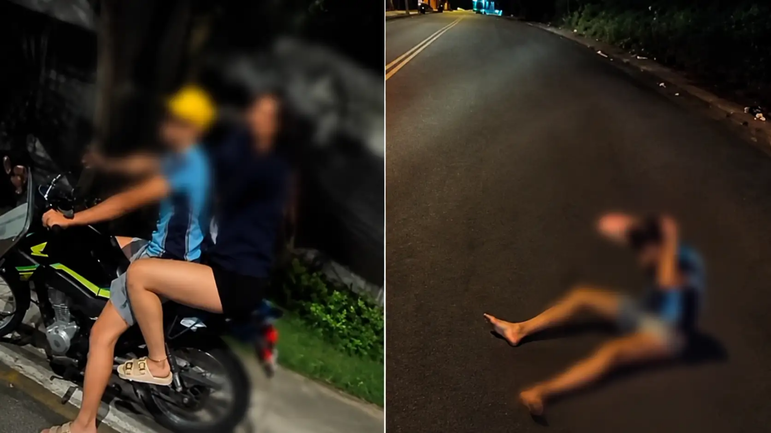 ‘Pagou de doido’: Motociclista desafia PM, tenta fugir e acaba beijando o asfalto em Manaus