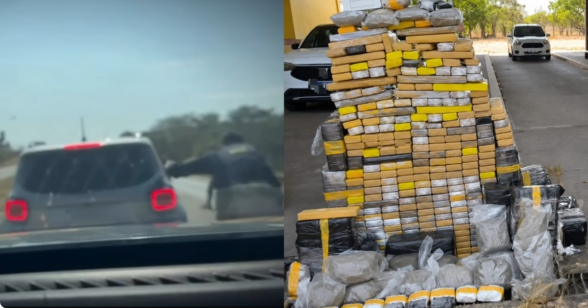 Motorista tenta fugir mas é preso com mais de 440 kg de drogas; VÍDEO
